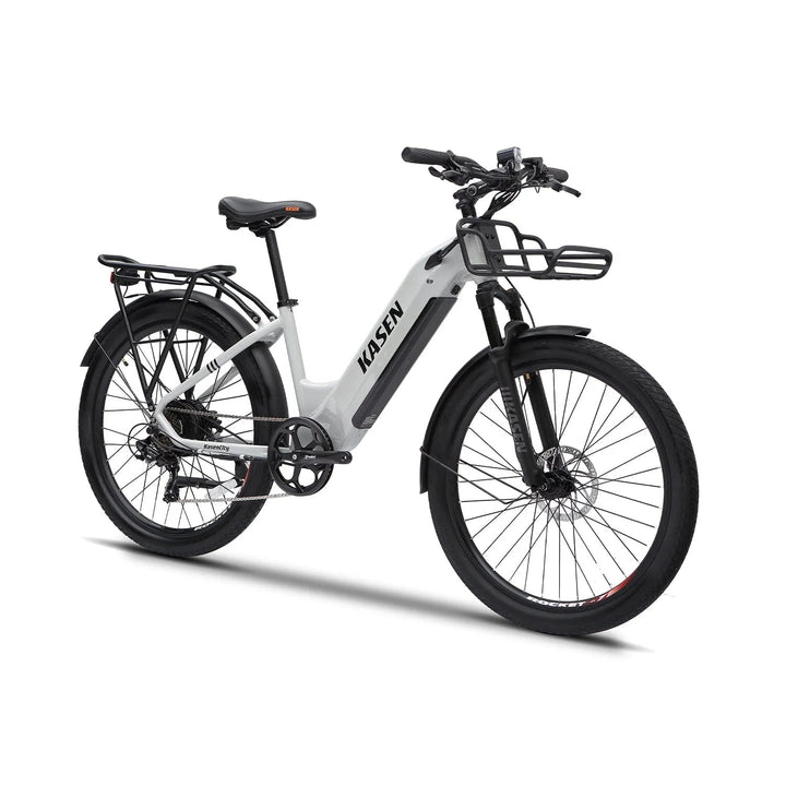 KASEN City 2.0 500 w Step Thru Ebike 27.5X2.4 Urban Electric Urban eBike - Urban eBike - KASEN|URBAN|WHITE15AH|0237 eBike Super Shop