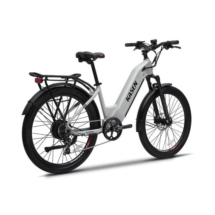 KASEN City 2.0 500 w Step Thru Ebike 27.5X2.4 Urban Electric Urban eBike - Urban eBike - KASEN|URBAN|WHITE15AH|0237 eBike Super Shop