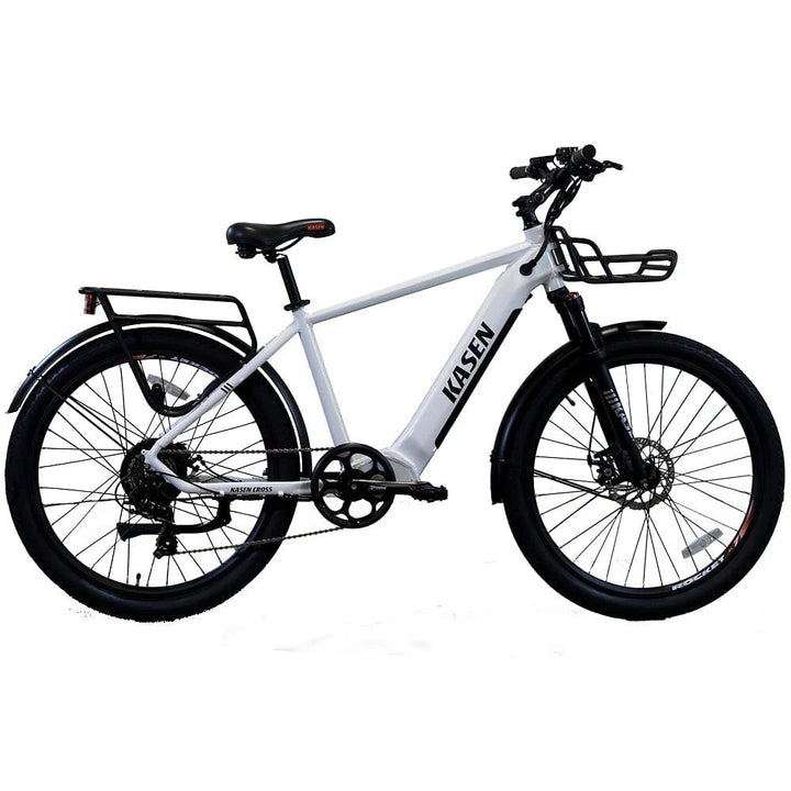 cross urban bike KASEN Cross Step Over eBike is a Urban 27.5 inch electric bike with a powerful 500 w motor and a long distance 48v 14 ah battery