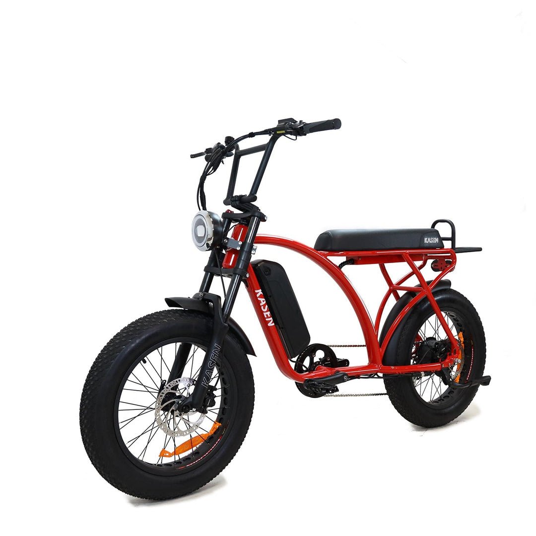 KANSEN Kabbit Classic eBike - 1000W Electric Fat Tire Bike - Red / 17.5 ...