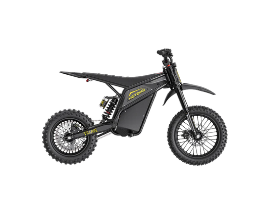 Heybike Villain electric bike in Midnight Black, side view