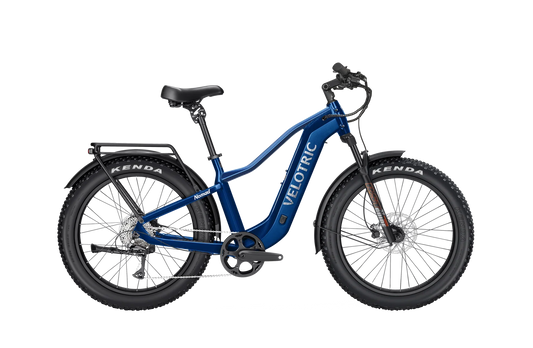 Velotric Nomad 2 eBike in Midnight Blue, High Step frame, Large size, side view product image
