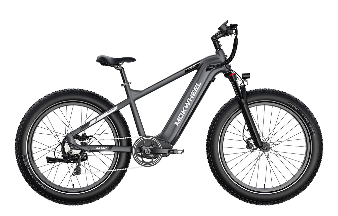 MOKWHEEL Basalt 750 w Step Over Ebike 26x4 Fat Tire Fat Tire Electric Beach Cruiser eBike - Fat Tire eBike - MOKWH|FATT|GREY|0119 eBike Super Shop
