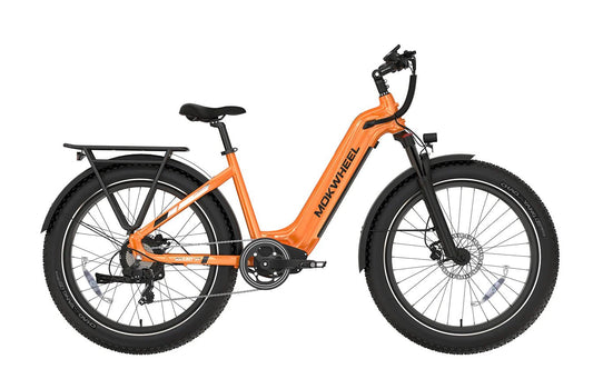 MOKWHEEL Basalt ST 750 w Step Thru Ebike 26x4 Fat Tire Fat Tire Electric Beach Cruiser eBike - Fat Tire Cruiser eBike - eBike Super Shop