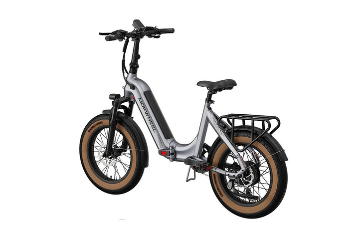 MOKWHEEL Slate 500 w Step Thru Ebike 20x3 Road Electric Folding eBike - Folding Ebike - MOKWH|FOLDI|CAMO|0138 eBike Super Shop
