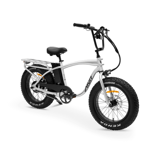 MURF Electric Urban eBike Higgs - 52v 750 w Fat Tire Electric Beach Cruiser eBike - Fat Tire Cruiser eBike - MURF| Higgs SILVE|2292 eBike Super Shop