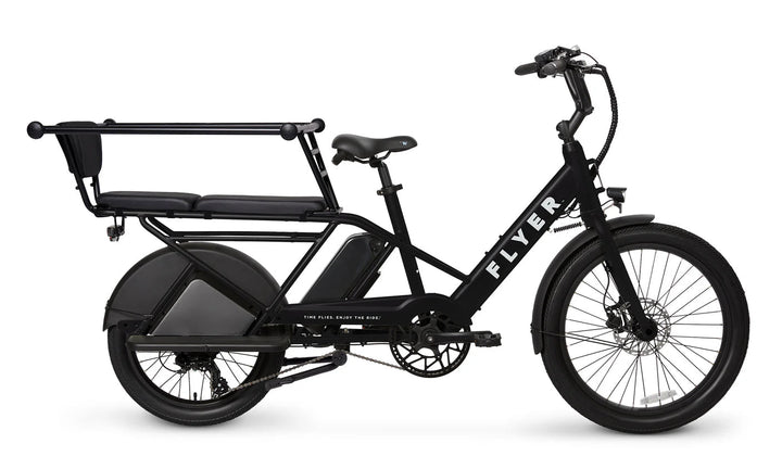 FLYER Via Step Thru eBike is a Street 24 inch tire electric bike with a powerful 500w motor and long distance 48v 14 ah battery