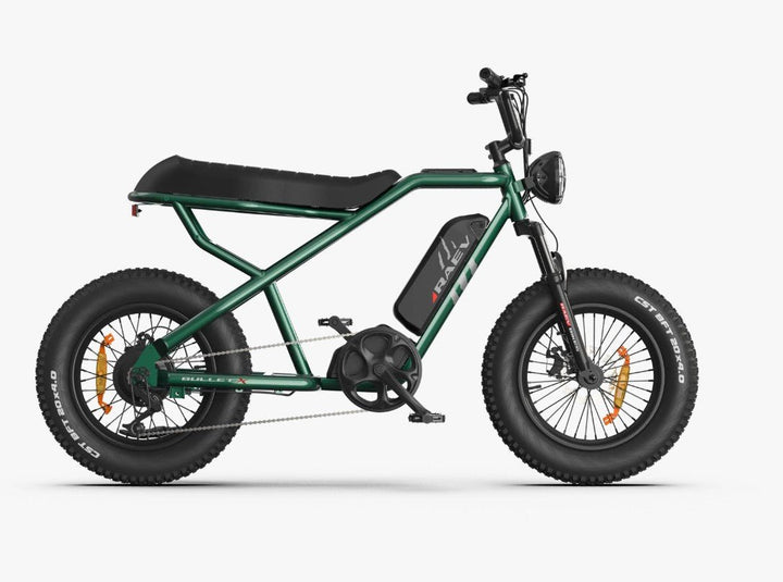 RAEV Bullet X Emoto eBike – 750W Electric Bike - Moto Style Bike - RAEV|GREEN|3022 eBike Super Shop