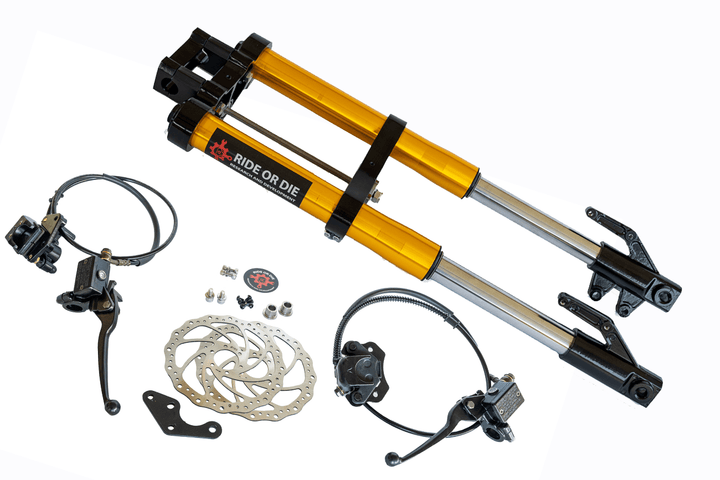 Razor MX/SX/RSF Fork Fully Bolt - On Suspension Upgrade Kit - Razor Forks - FRBKGLDMDN630 eBike Super Shop