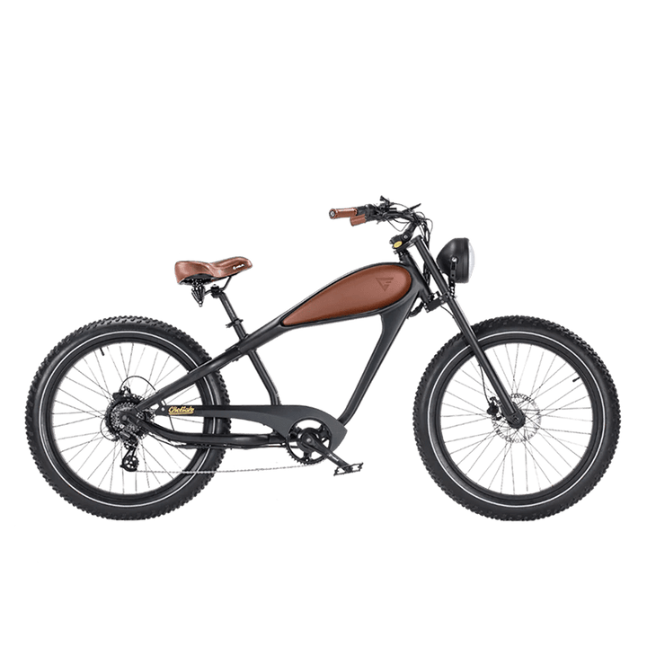 vintage elektrofahrrad Revi Bikes Cheetah Plus Cafe Racer Fat Tire Electric Bike - 750W 48V