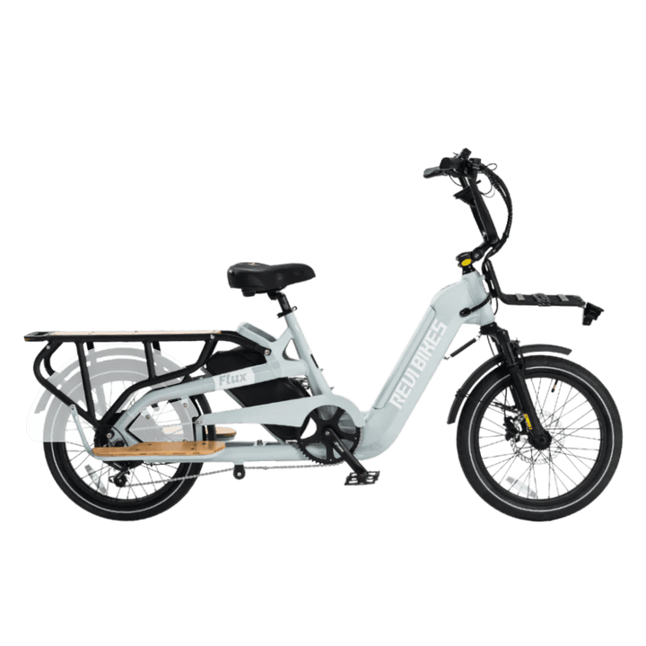 REVI Flux 750w Step Thru Ebike 20x2.4 Fat Tire Mini Fat Tire Electric Cargo eBike - Cargo eBike - eBike Super Shop