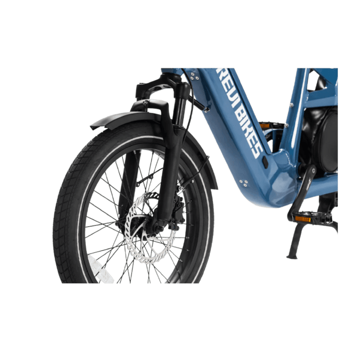 REVI Flux 750w Step Thru Ebike 20x2.4 Fat Tire Mini Fat Tire Electric Cargo eBike - Cargo eBike - eBike Super Shop