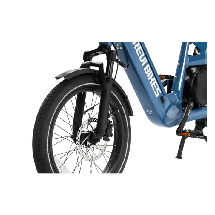 REVI Flux 750w Step Thru Ebike 20x2.4 Fat Tire Mini Fat Tire Electric Cargo eBike - Cargo eBike - REVI|CARGO|DARK|0046 eBike Super Shop