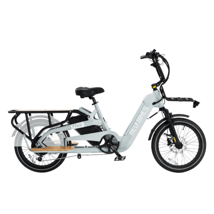 REVI Flux 750w Step Thru Ebike 20x2.4 Fat Tire Mini Fat Tire Electric Cargo eBike - Cargo eBike - REVI|CARGO|GRAY|0047 eBike Super Shop
