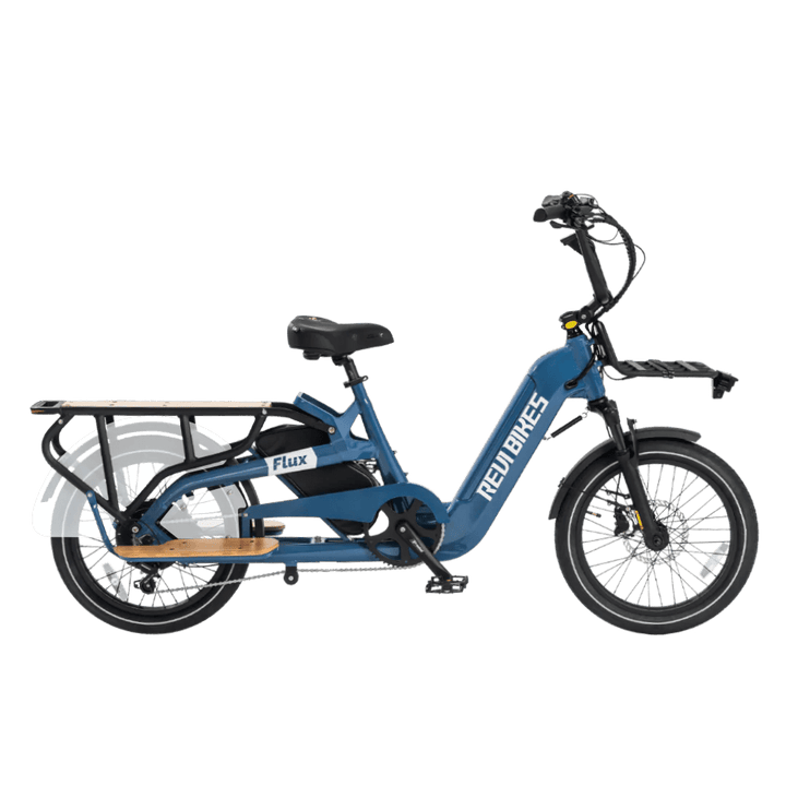REVI Flux 750w Step Thru Ebike 20x2.4 Fat Tire Mini Fat Tire Electric Cargo eBike - Cargo eBike - REVI|CARGO|NAVY|0045 eBike Super Shop
