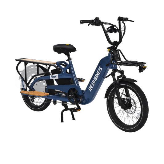 REVI Flux 750w Step Thru Ebike 20x2.4 Fat Tire Mini Fat Tire Electric Cargo eBike - Cargo eBike - REVI|CARGO|NAVY|0045 eBike Super Shop