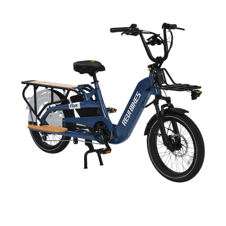 REVI Flux 750w Step Thru Ebike 20x2.4 Fat Tire Mini Fat Tire Electric Cargo eBike - Cargo eBike - REVI|CARGO|NAVY|0045 eBike Super Shop