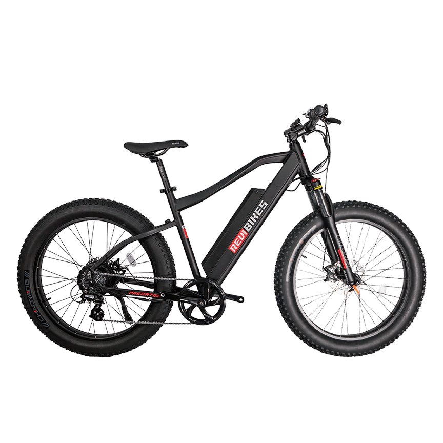 REVI Predator 750w Step Over Ebike 26x4 Fat Tire Electric Fat Tire Mountain eBike - Mountain eBike - REVI|MOUNT|BLACK|0033 eBike Super Shop