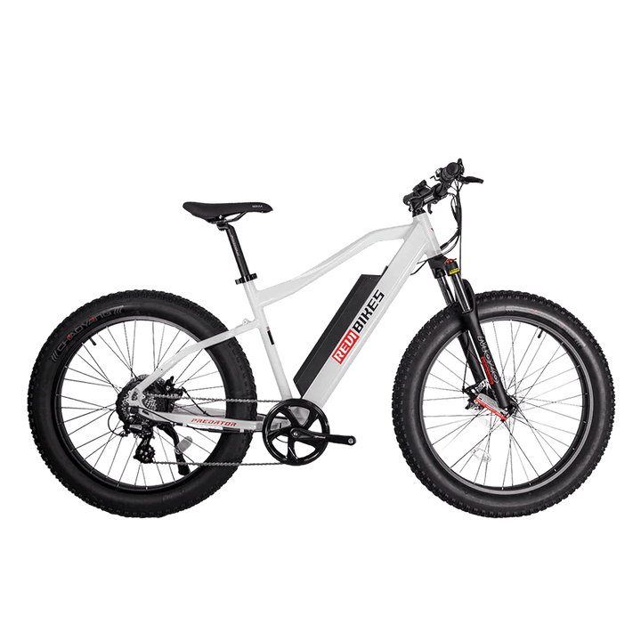 REVI Predator 750w Step Over Ebike 26x4 Fat Tire Electric Fat Tire Mountain eBike - Mountain eBike - REVI|MOUNT|WHITE|0035 eBike Super Shop