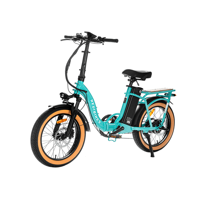 REVI Rebel 2 750w Step Thru Ebike 20x3 Fat Tire Electric Folding eBike - Folding eBike - REVI|FOLDI|GREEN|0039 eBike Super Shop