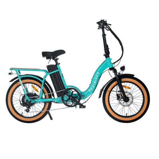 REVI Rebel 2 750w Step Thru Ebike 20x3 Fat Tire Electric Folding eBike - Folding eBike - REVI|FOLDI|TURQU|0036 eBike Super Shop