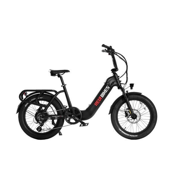 REVI Runabout 2 750w Step Thru Ebike 20x3 Fat Tire Mini Electric Cargo eBike - Cargo eBike - REVI|CARGO|BLACK|0044 eBike Super Shop
