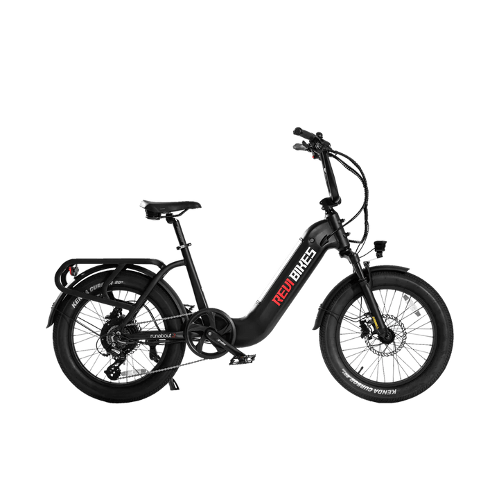 REVI Runabout 2 750w Step Thru Ebike 20x3 Fat Tire Mini Electric Cargo eBike - Cargo eBike - REVI|CARGO|BLACK|0044 eBike Super Shop