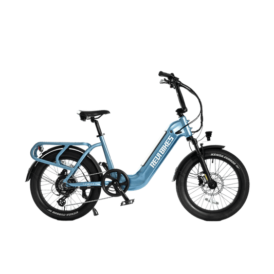REVI Runabout 2 750w Step Thru Ebike 20x3 Fat Tire Mini Electric Cargo eBike - Cargo eBike - REVI|CARGO|BLUE|0042 eBike Super Shop