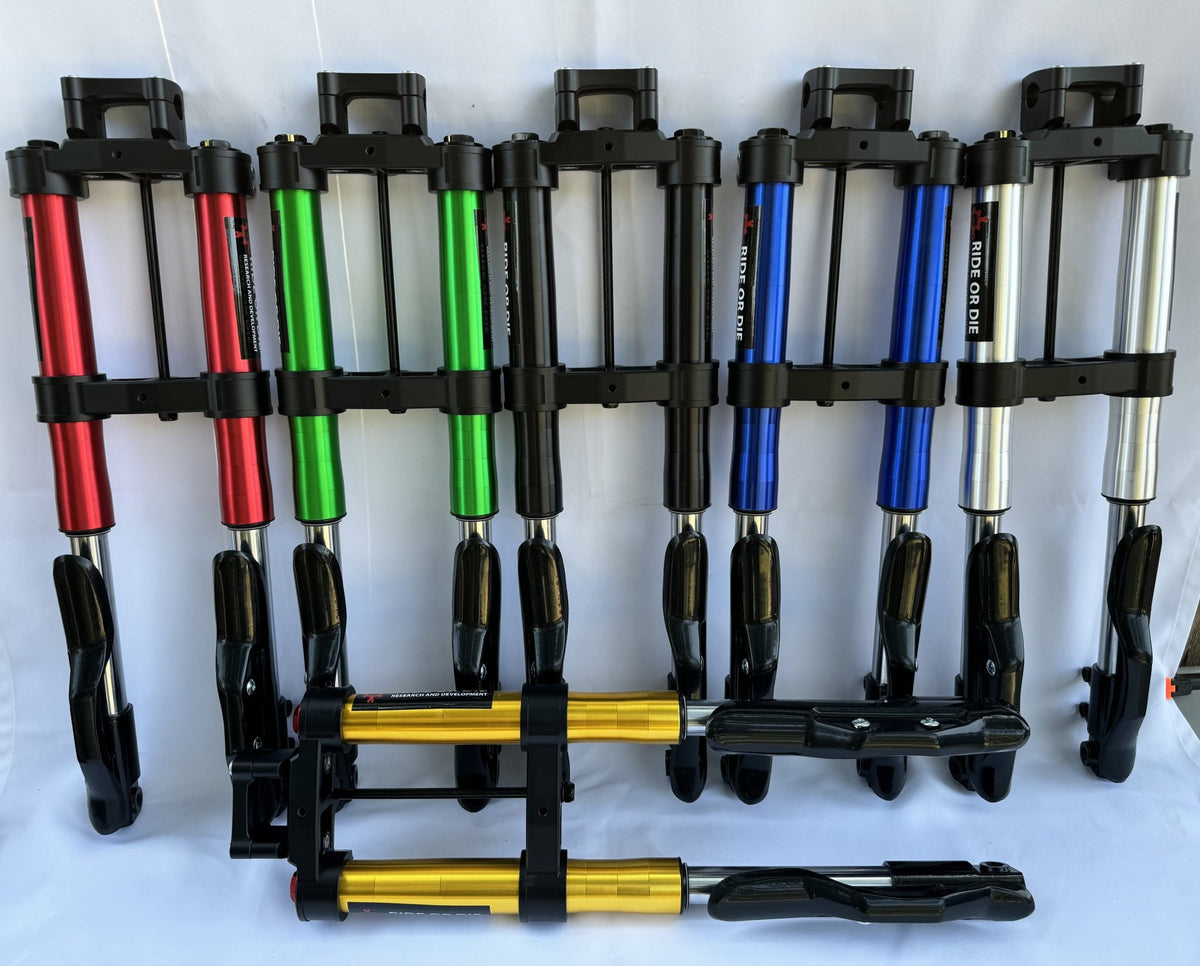 Ride or Die Premium Fully Bolt - On Suspension Upgrade Kit - Razor Forks - P - FRBKBLKCUST630 eBike Super Shop