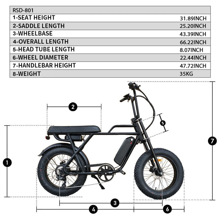 Ripper 2 - 48V 750W Moto Style Electric Bike - Cruiser - eBike Super Shop