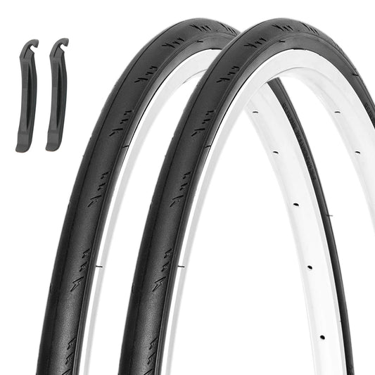 Road Tire (2 - Pack) - 700×25C / 28C / 35C - Bicycle Tires - SHP - HY8016_70025BLK_Pair eBike Super Shop