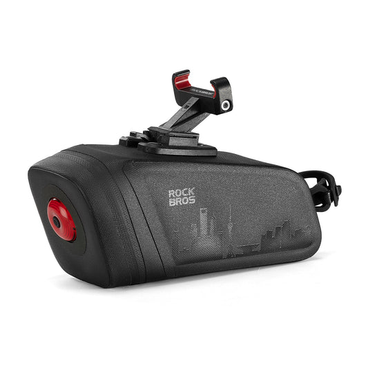 ROCKBROS Bike Saddle Bag Waterproof with Brake Sensor Tail Light