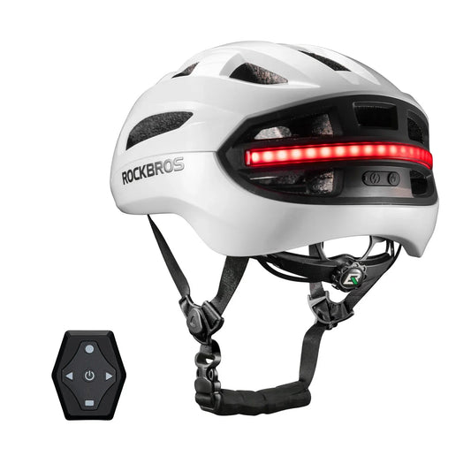 Steering Remote Smart Riding Helmet with Bike Headlight and Tail Light GlowGuard