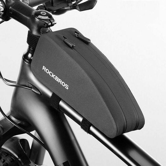ROCKBROS Double Zipper Top Tube Bag Frame Fitted Bike Bag Front Frame Bag