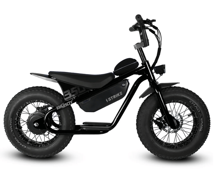 Strike Cycles Big Boy 350w Micro eBike 16x4 Fat Electric Mini Fat Tire eBike - eBikes - GOLDE|MINI|BLACK|0307 eBike Super Shop