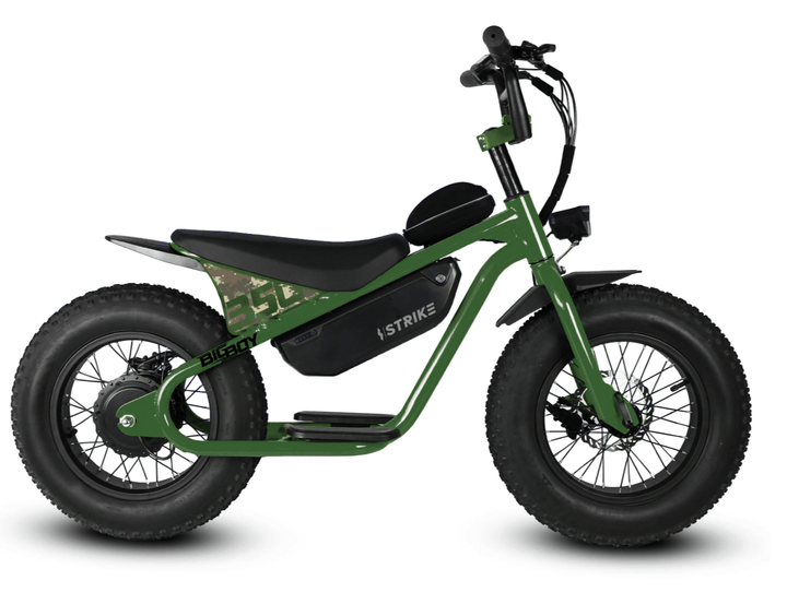 Strike Cycles Big Boy 350w Micro eBike 16x4 Fat Electric Mini Fat Tire eBike - eBikes - GOLDE|MINI|GREEN|0308 eBike Super Shop