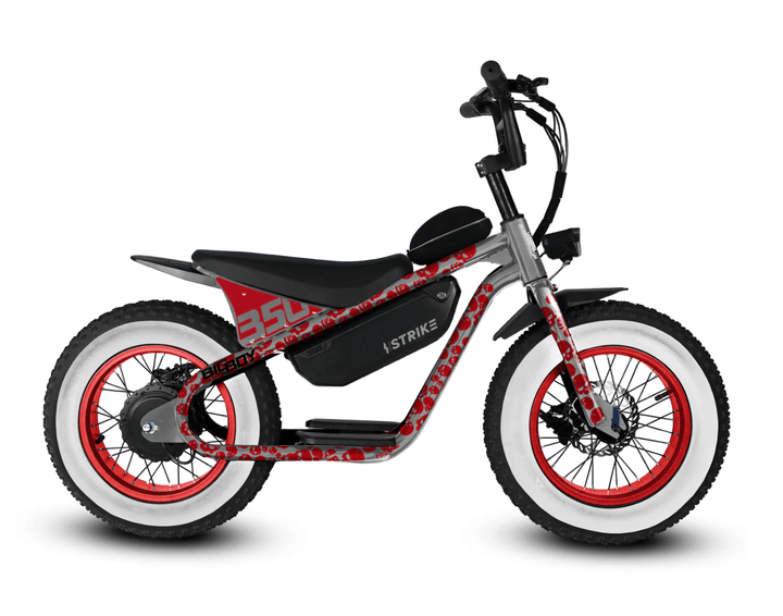 Strike Cycles Big Boy 350w Micro eBike 16x4 Fat Electric Mini Fat Tire eBike - eBikes - GOLDE|MINI|RED|0306 eBike Super Shop