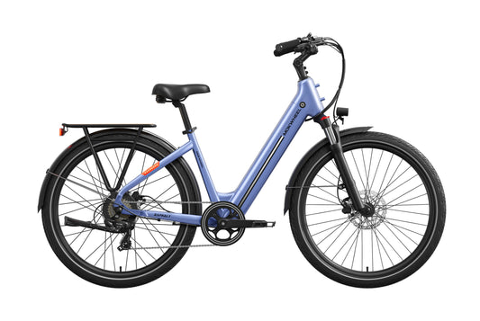Mokwheel Asphalt eBike in Lapis color, side view, displayed on a white background
