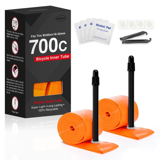 TPU Road Bike Tube - 700C×18C - 32C - bike tube - SHP-TB700C_ORG65mm_2P eBike Super Shop