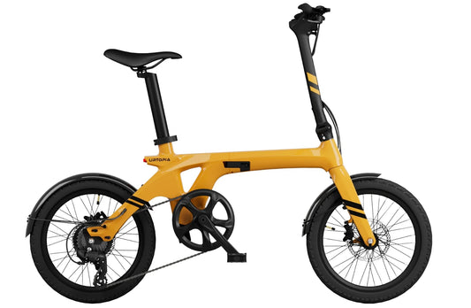 URTOPIA Carbon Fold 1 500 w Step Thru Ebike 18" x 2.0" Road Electric Folding eBike - Folding Ebike - eBike Super Shop