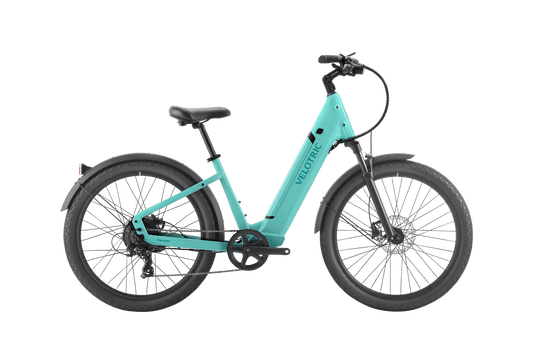 VELOTRIC Discover 1 Plus 500w Step Thru eBike 26x2.5 Urban Electric Urban eBike - Urban eBike - VELOT|URBAN|CYAN|0260 eBike Super Shop