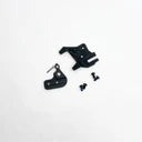 Rear view of an eBike dropout set designed for Super73 R, RX, S2, and ZX models, showing metal components arranged on a white background.