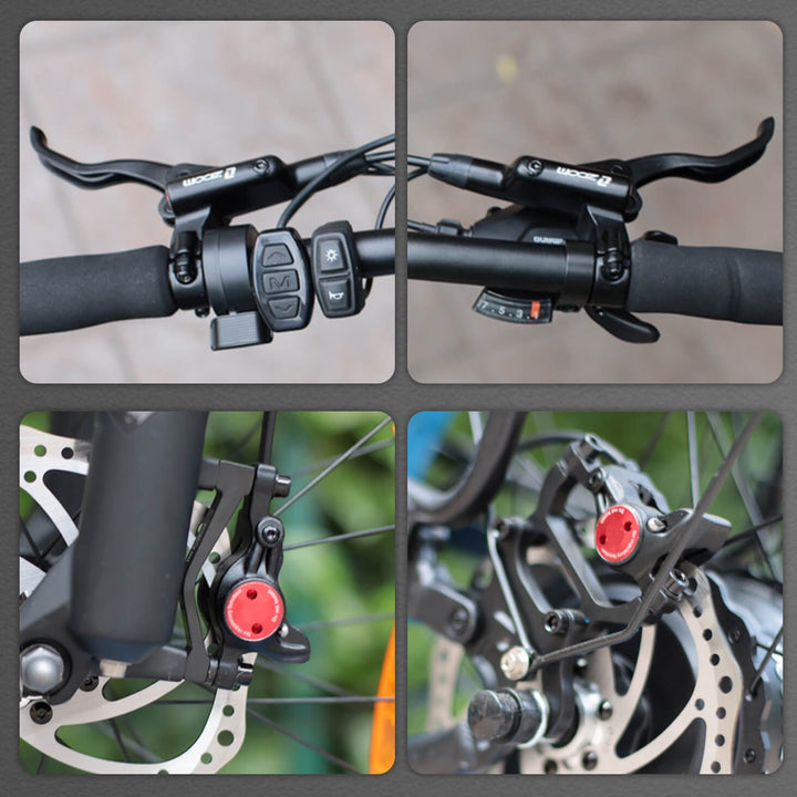 134.12 Zoom Freno A Disco Idraulico Per E-bike HB-875-E Anteriore E Posteriore Senza Rotore Rosso 0 - Foto 8