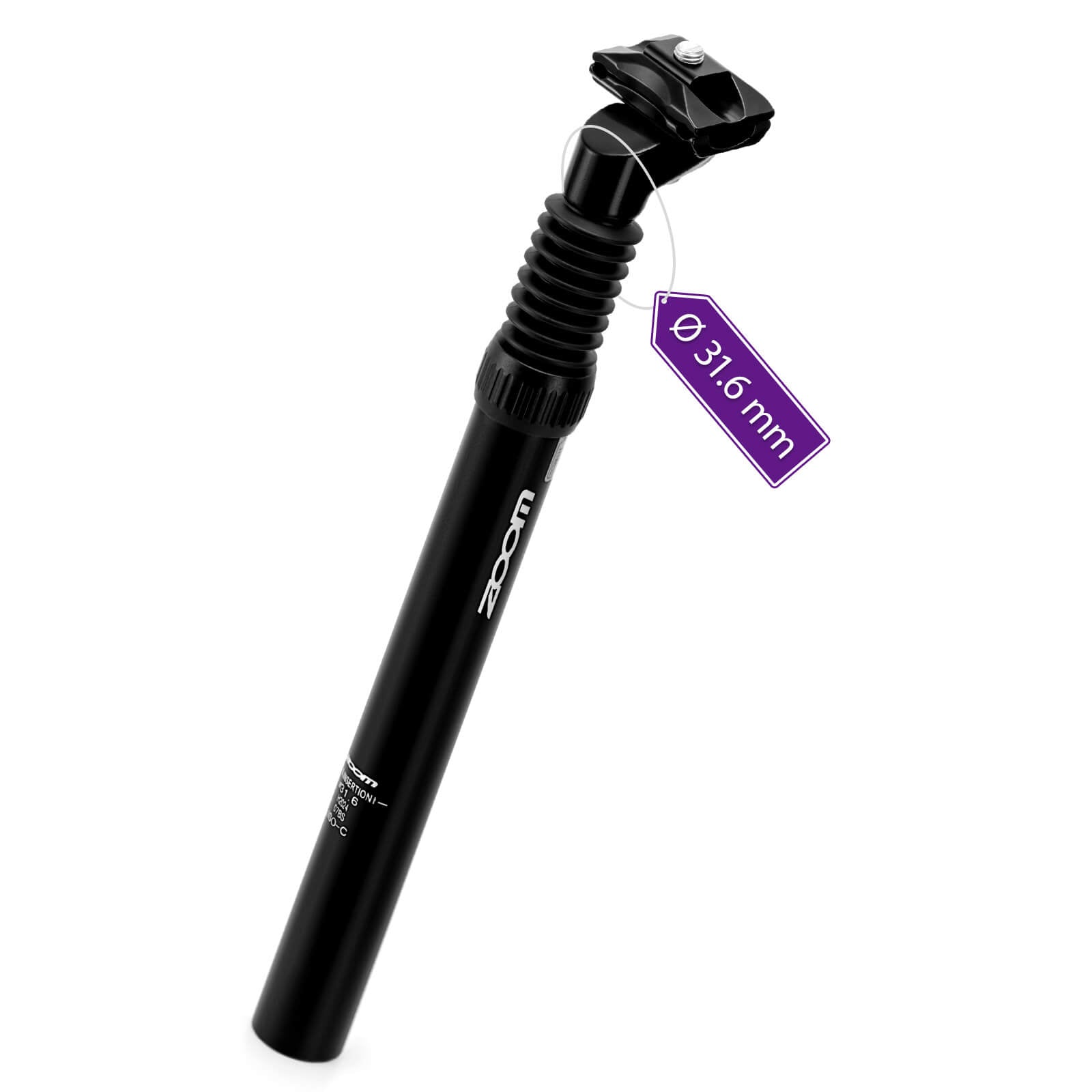 ZOOM Suspension Seatpost Ø27.2/30.9/31.6mm × 350mm - eBike Super Shop